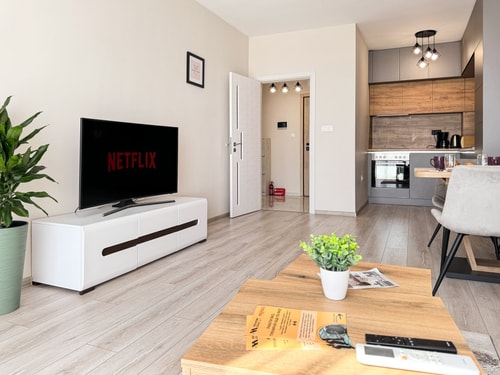 Business Apartment with Free Parking & Gym Pass