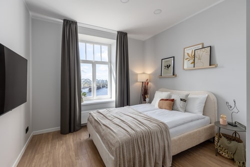 Bright Studio with Peaceful River View