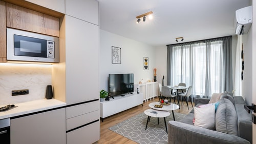 Aziz Drujba 1BD · Fresh & Modern Apartment with Balcony 9 Flat Manager Booking