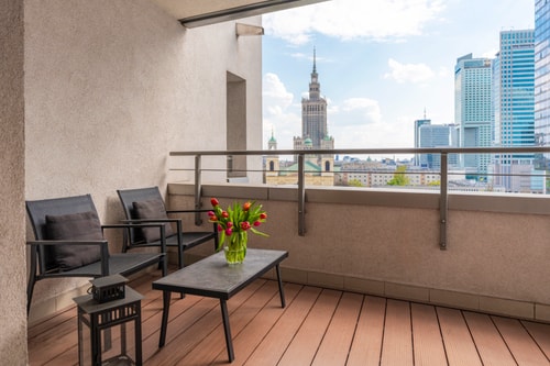 Grzybowska Skyline 3BR Retreat with AC 33 Apartamenty do wynajęcia