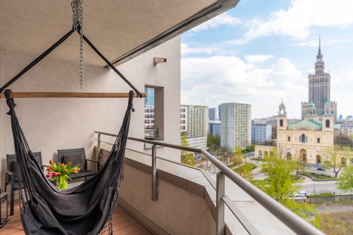 Grzybowska Skyline 3BR Retreat with AC 36 Apartamenty do wynajęcia