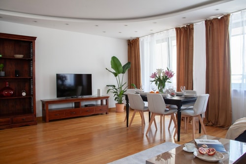 Grzybowska Skyline 3BR Retreat with AC 59 Apartamenty do wynajęcia