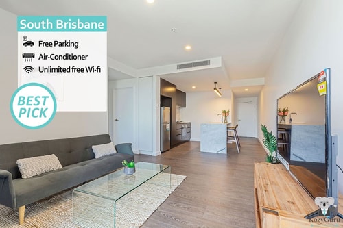 KozyGuru | South Brisbane | 1 Bed APT+Free Parking