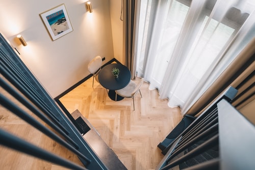 Deluxe room with mezzanine and patio at LVM STAYS 1 LVM Stays