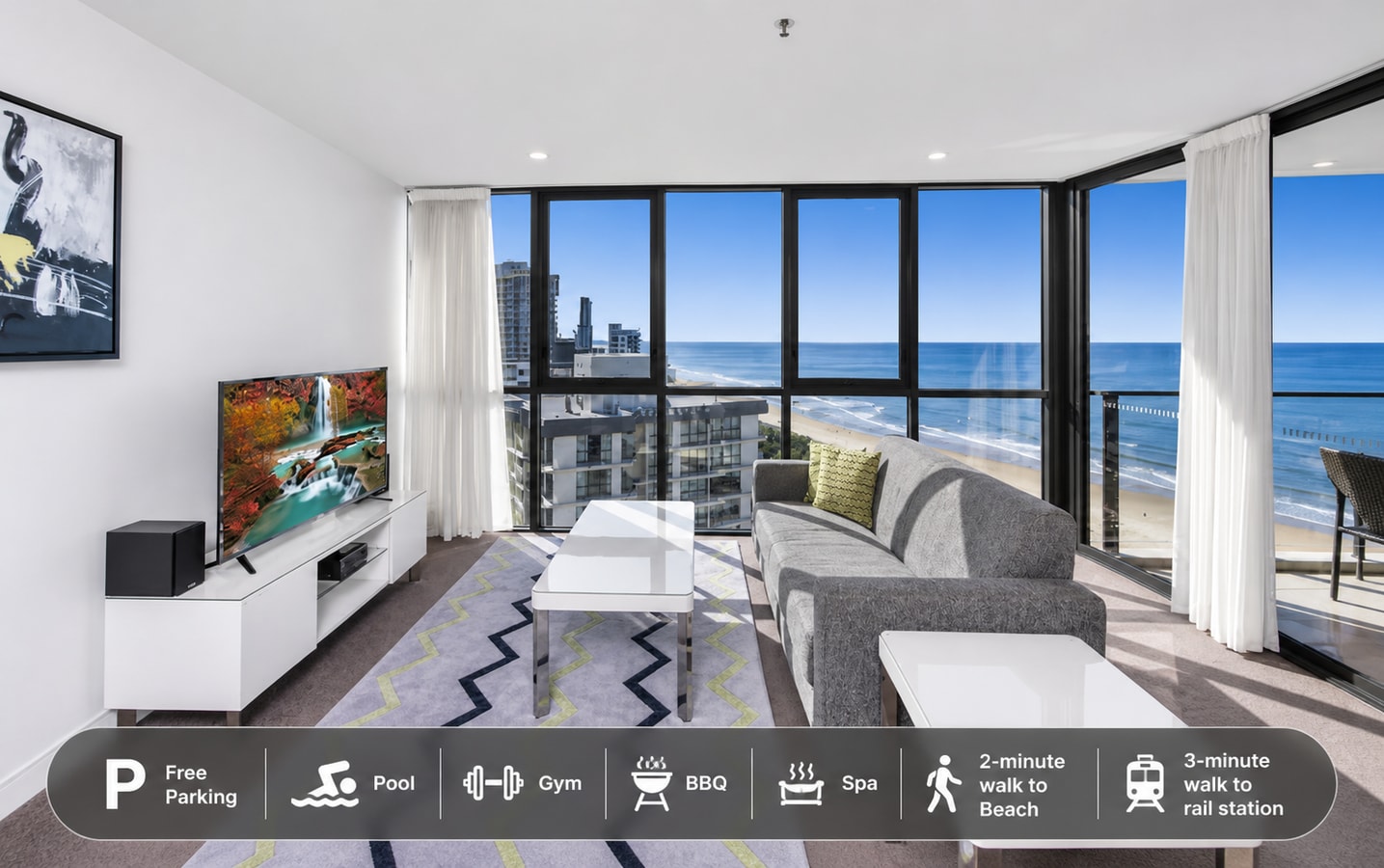 Lvl 23 |  Unbearable Ocean View 1BR | 50m to beach Serain Residences