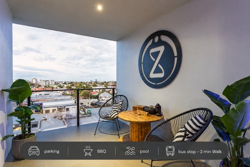 East Brisbane 1bed unit with Rooftop pool +Parking 0 Serain Residences