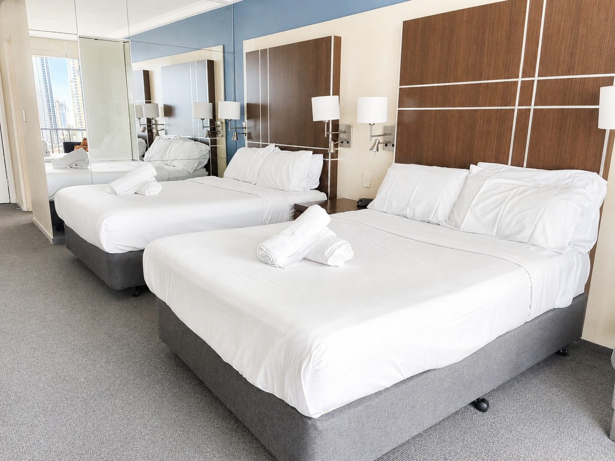 Ocean View 2 Double-bed Hotel Room | 2min to Beach 2 Serain Residences