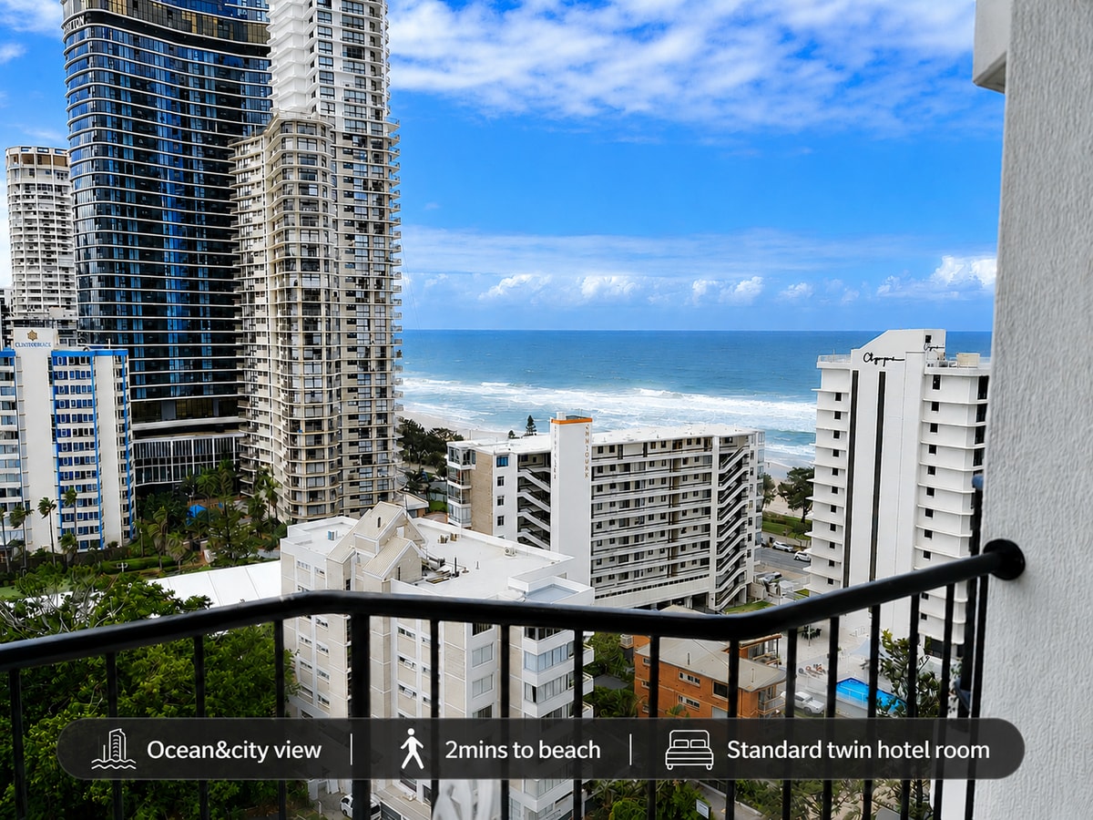Ocean View 2 Double-bed Hotel Room | 2min to Beach Serain Residences