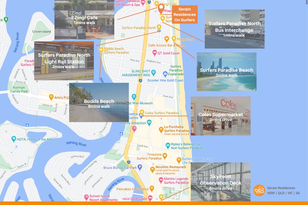 Sea Side Comfortable Apartment in Surfers Paradise 8 Serain Residences