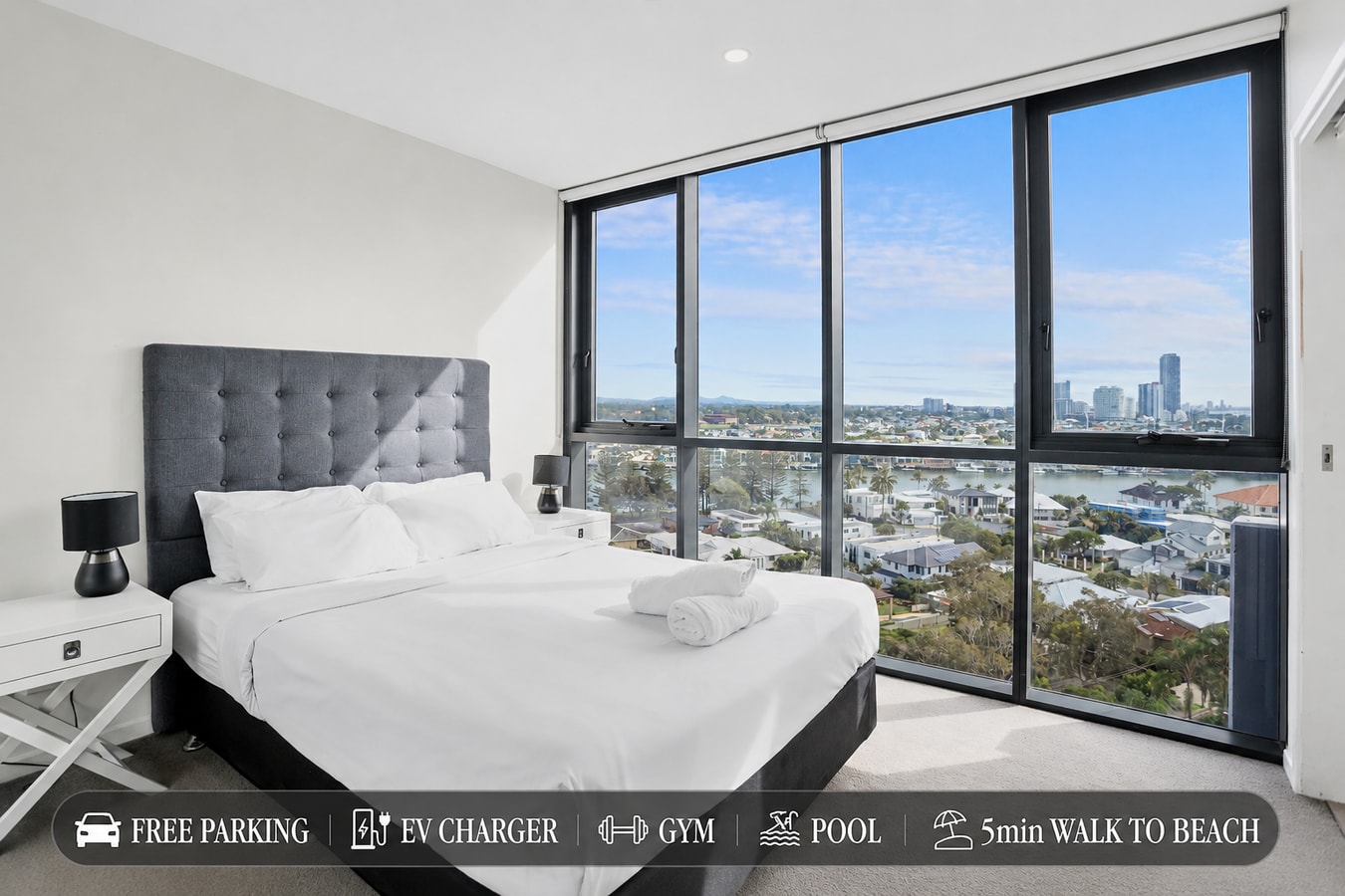 Modern 2BR Apartment on level 13 | Walk to Beach Serain Residences