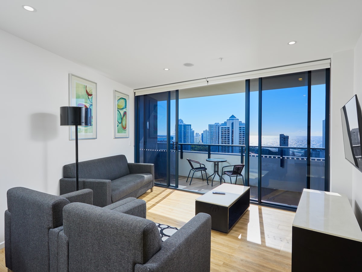 26Floor Ocean&River View 2-Bed Apartment Surfers 3 Serain Residences