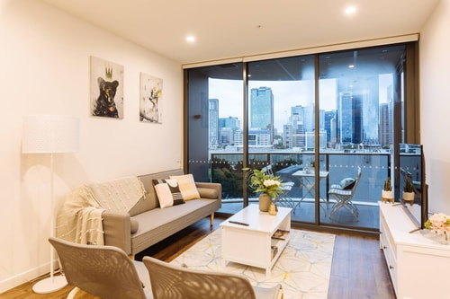 Modern Style River View 2Bedroom  Apt + Parking 3 Serain Residences