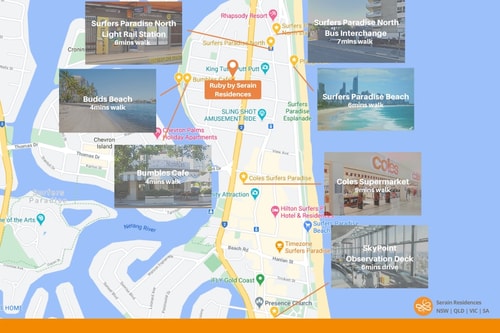 Homelike 2 bedrooms Apartment in Central Surfers 12 Serain Residences