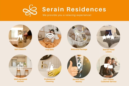 Elegant and Stylish 1BR Apartment + Infinity Pool 28 Serain Residences