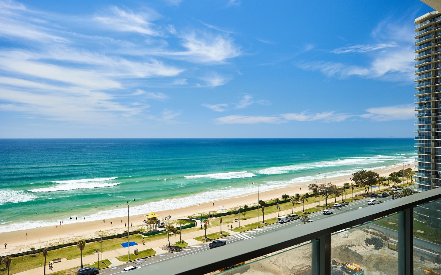 Ocean view beachside 2bedroom Apartment In Surfers 10 Serain Residences