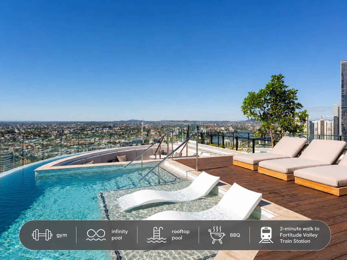 Bright and Sunny 1BR Apartment + Rooftop Pool Serain Residences