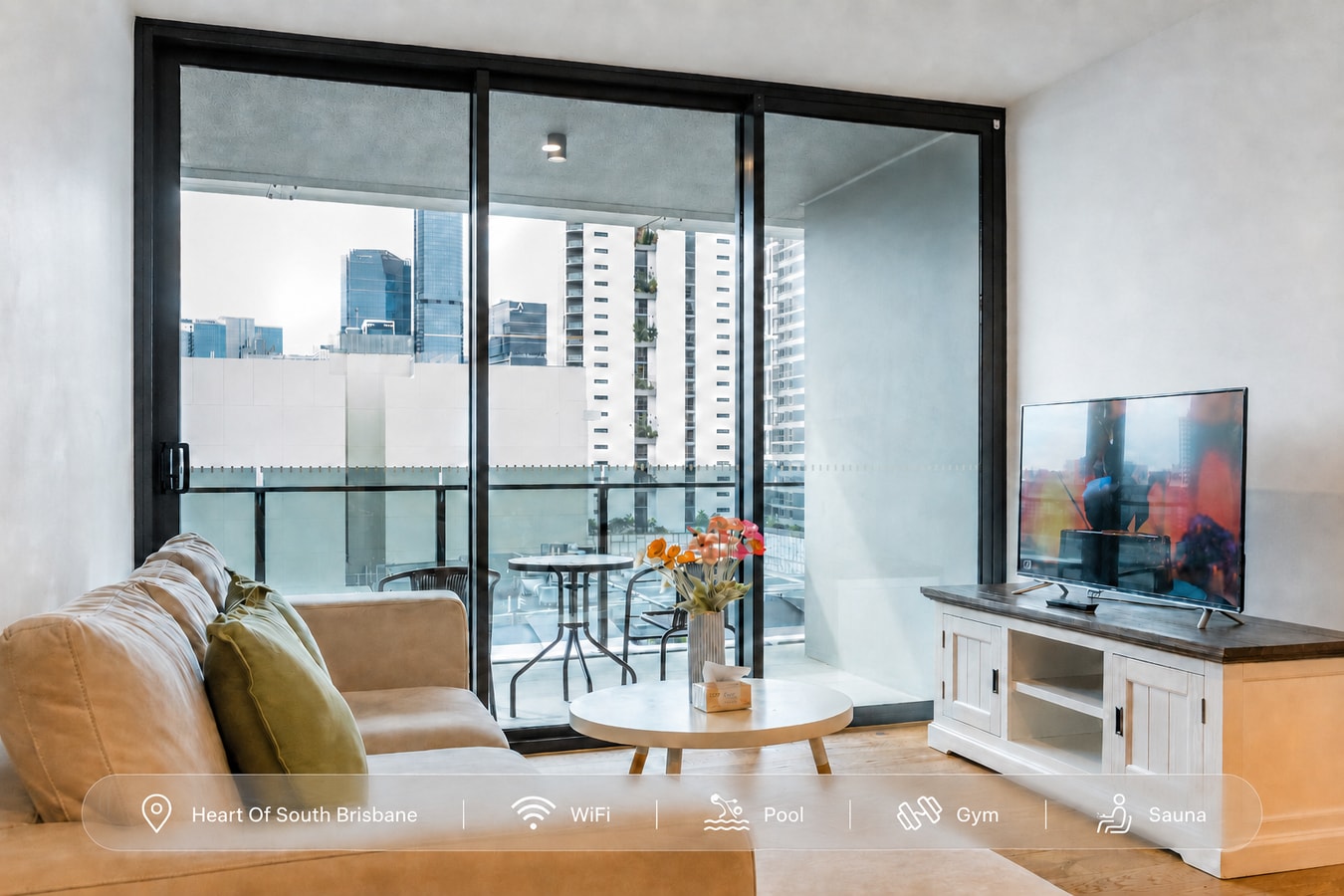 Modern South Bank 2BR Walk to GOMA + Brisbane CBD Serain Residences