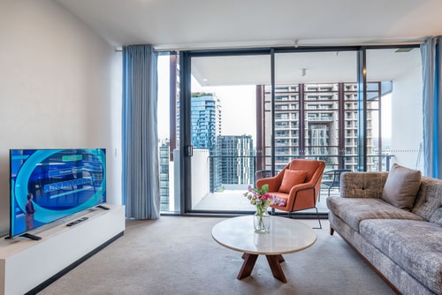 High Level 2-bedroom with Parking South Brisbane 0 Serain Residences