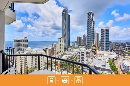Comfort 2 double bed hotel room In Center Surfers 0 Serain Residences