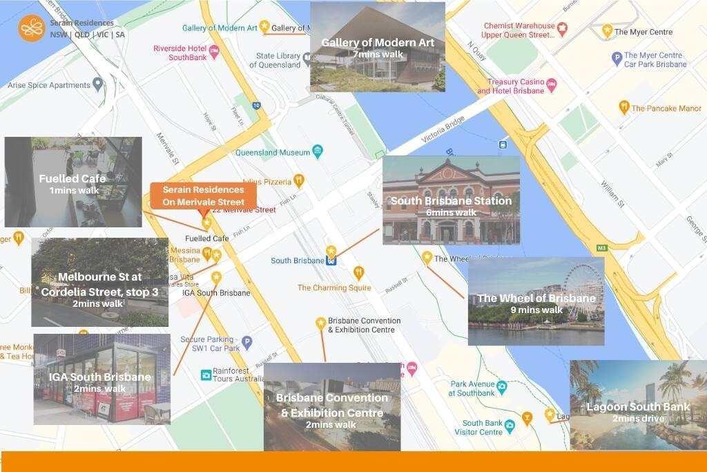 Center Located 2 bedroom Apartment South Brisbane 34 Serain Residences