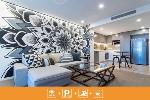 East Brisbane 1bed unit with Rooftop pool +Parking 0 Serain Residences