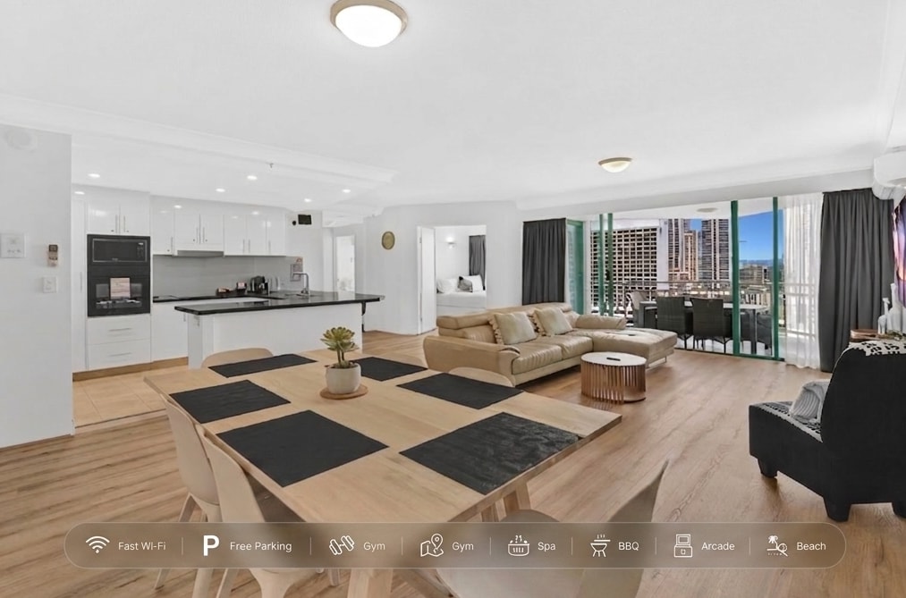 Ocean view 3 bedroom Apartment in Crown Surfers Serain Residences