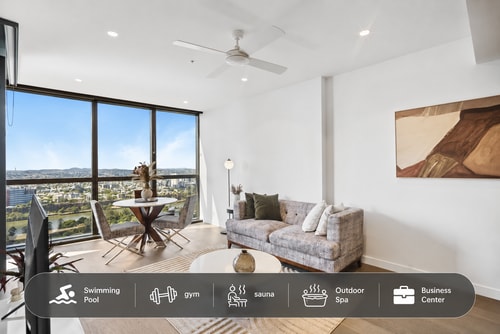 River View Central Brisbane 1Bedroom Apartment 0 Serain Residences