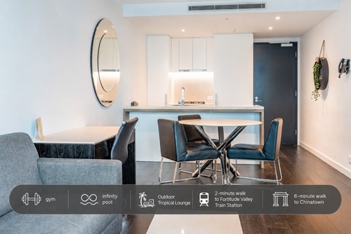 1BR Apt | Walk to Dining & Station + Pool 0 Serain Residences