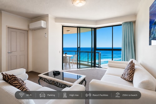 Surfers Heart High-Floor 1BR | Ocean View & Pkg 0 Serain Residences