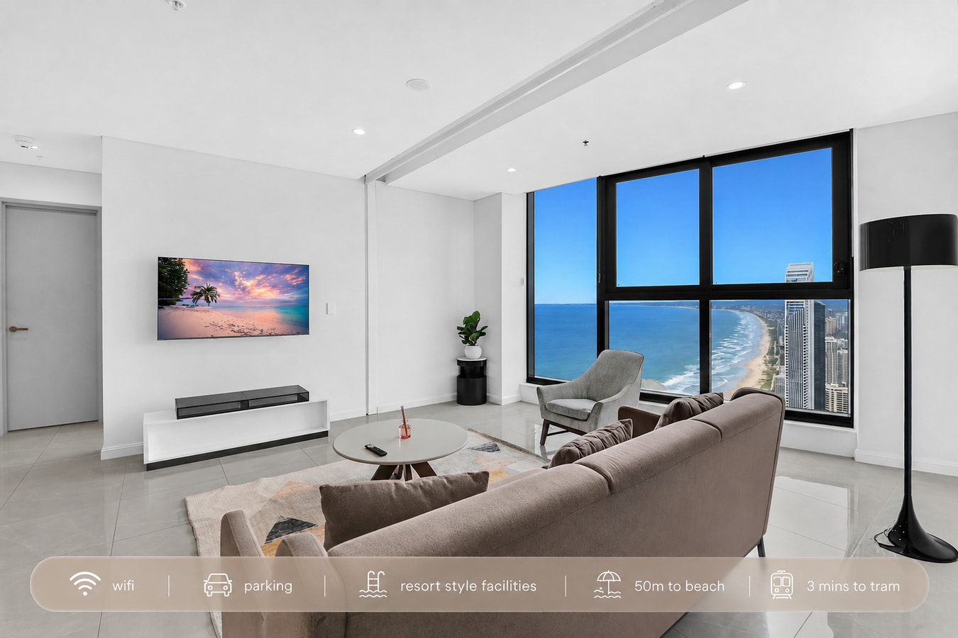 Ocean & City View | 3BR Beachside Retreat Level 63 Serain Residences