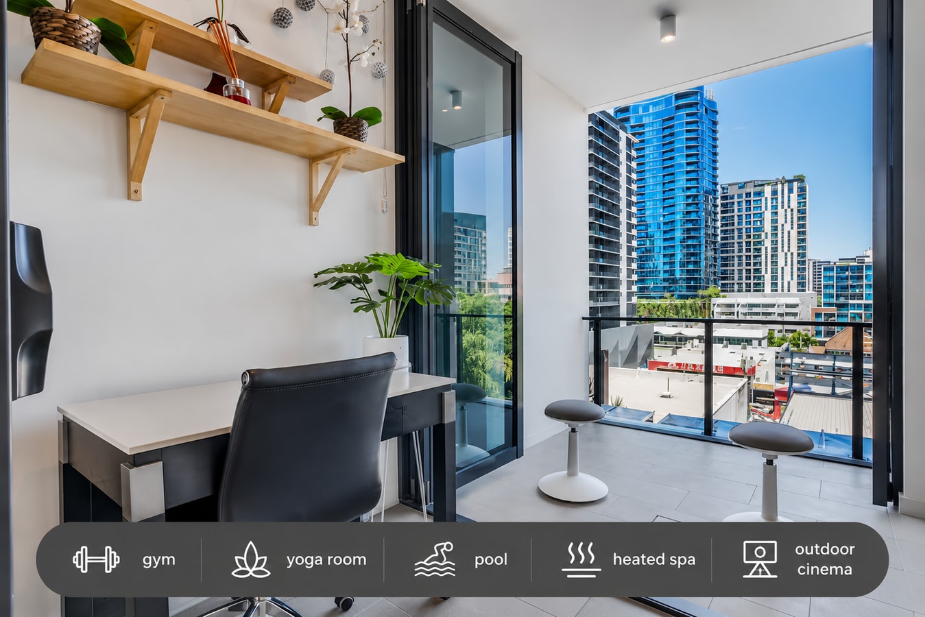 1 bedroom Home in Heart South Brisbane+Parking Serain Residences