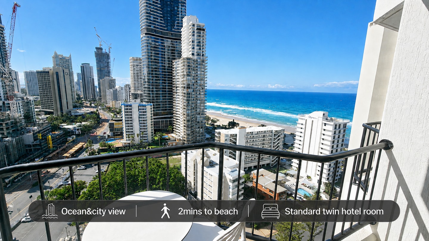 Cozy 2 Double-bed Room | 2-minute to Surfers Beach Serain Residences