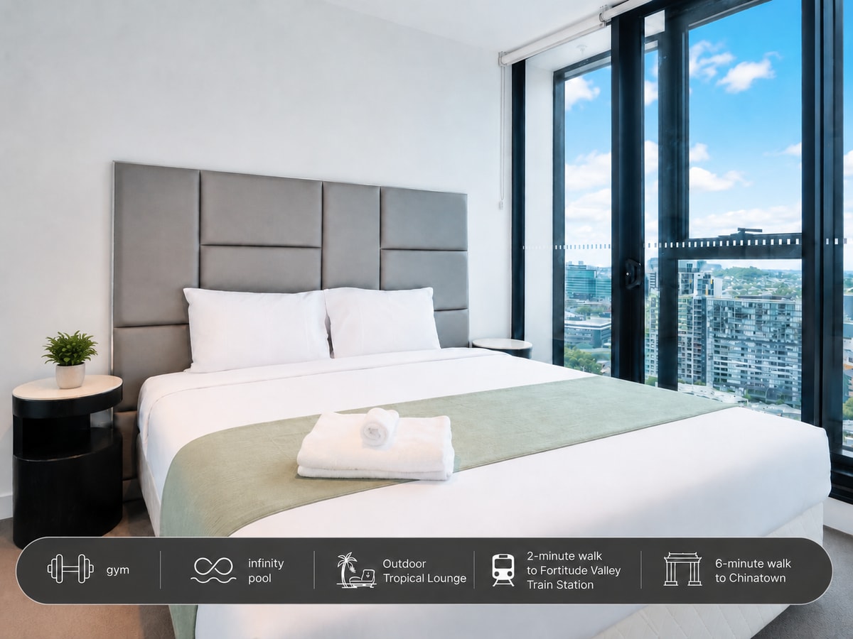 1BR Apt | Walk to Dining & Station + Pool Serain Residences