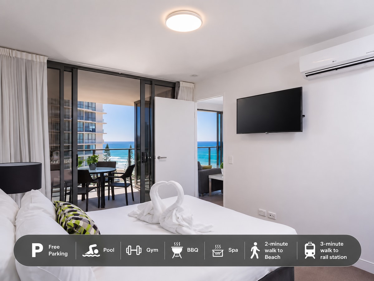 1BR for 4 | Stunning Ocean View | Walk to Beach Serain Residences