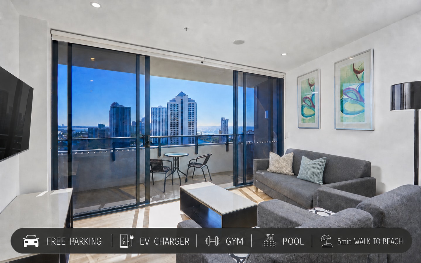 Ocean&River View 2 bedroom apartment in Surfers Serain Residences