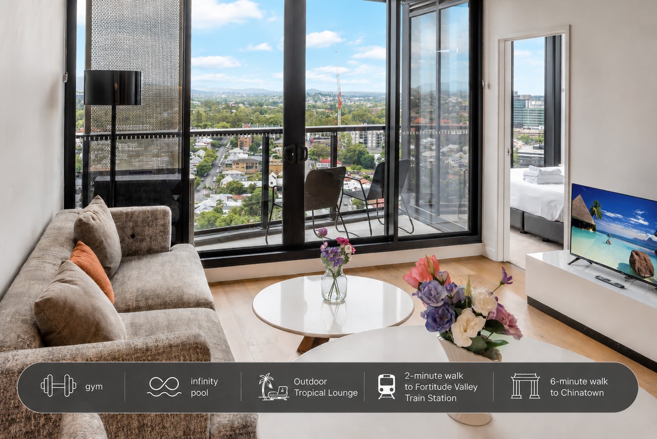 High-level 1 Bedroom Apartment in Fortitude Valley Serain Residences