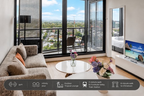 High-level 1 Bedroom Apartment in Fortitude Valley 0 Serain Residences