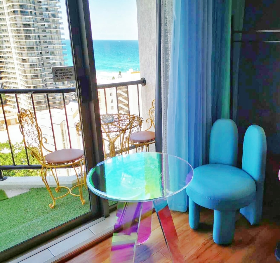 Blue Bunny-Eared Stay | Ocean View | 2min to Beach 3 Serain Residences