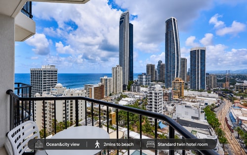 Comfort 2 Double-bed Hotel room | 2-minute to Tram 0 Serain Residences