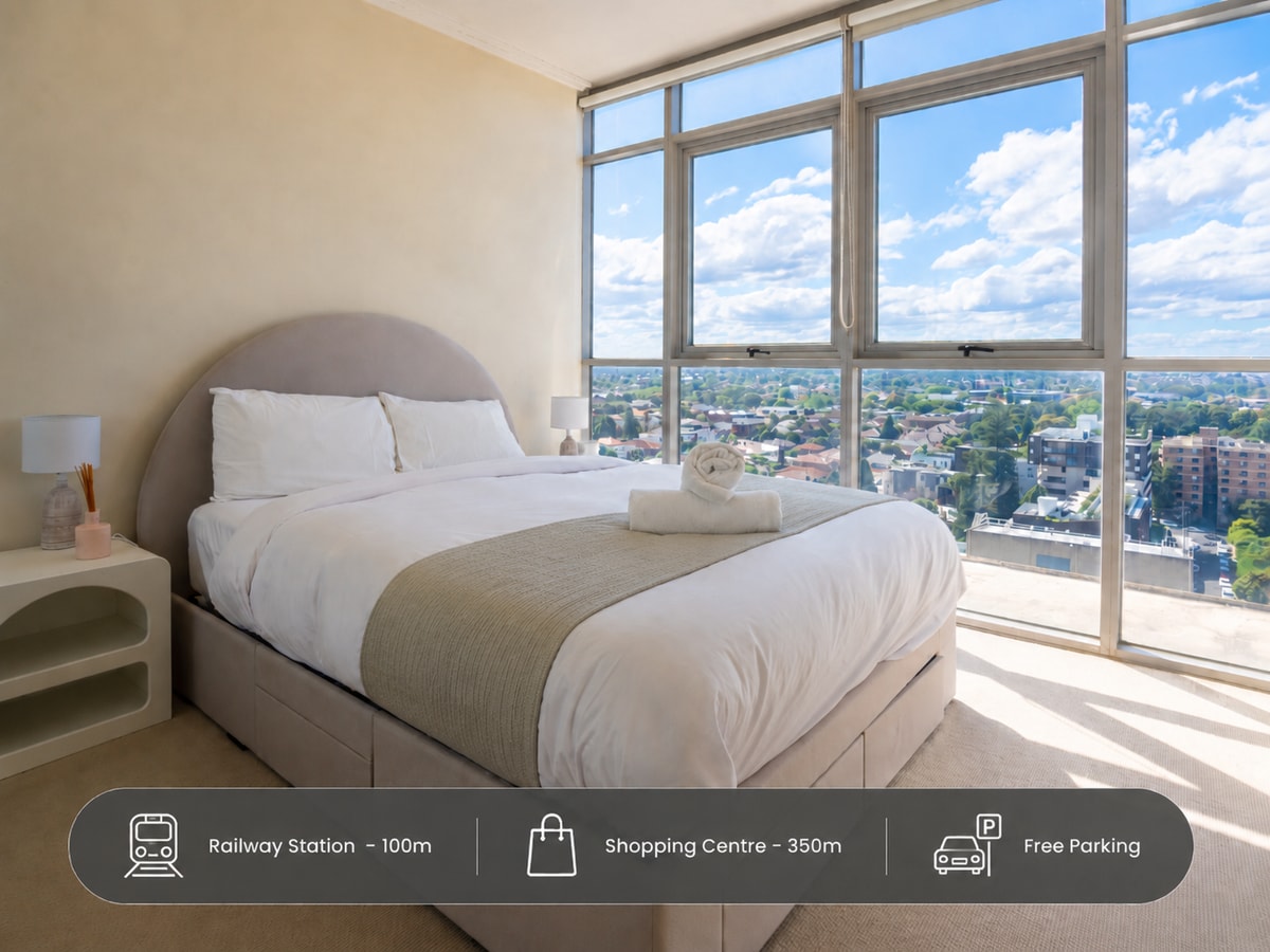 Comfy 1BDR Apt 3 minutes to Train Station Burwood Serain Residences