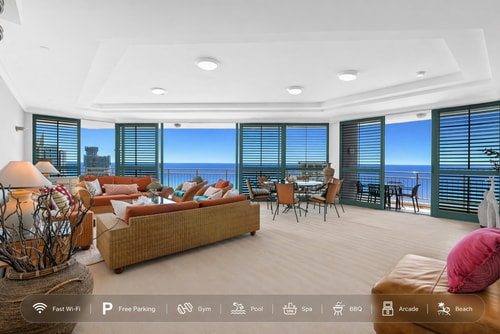 Panoramic Ocean View Sub-Penthouse Crown Surfers 0 Serain Residences