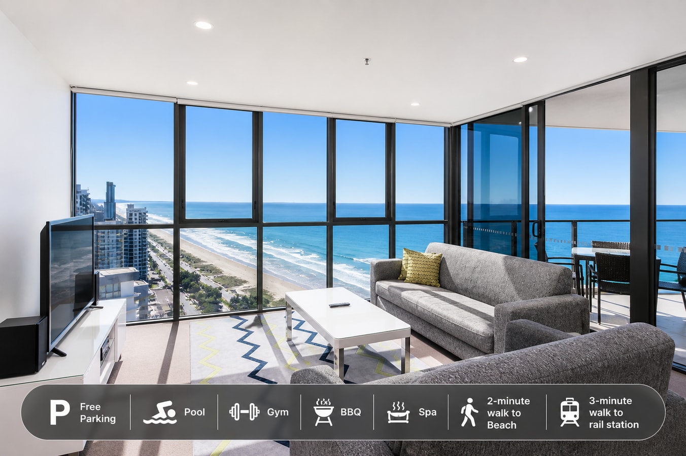 Level 25 1BR for 4 | Unbeatable Ocean Views Serain Residences