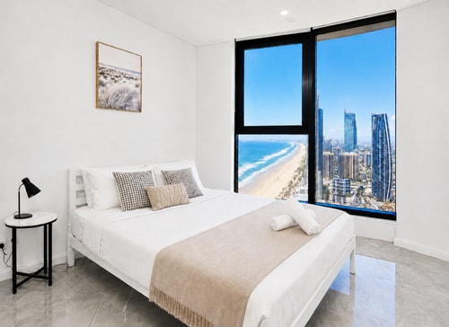 Level 40 Beachside Modern 1BR @ The Ocean Building 10 Serain Residences