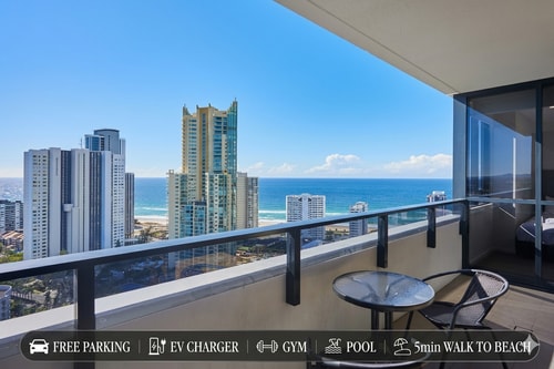 Level 26 Oceanview 2BR Apartment |  Walk to Beach 0 Serain Residences