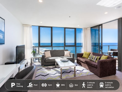 Lvl30 Stunning Ocean View 1BR  | 50m to Beach 0 Serain Residences