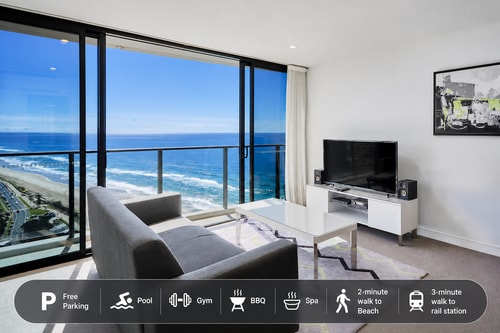 Lvl 31 | beachside 1BR Apt | fantastic Ocean View 0 Serain Residences