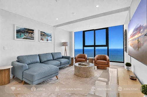 59F Sky-High 180° Ocean View 2BR with Parking 0 Serain Residences