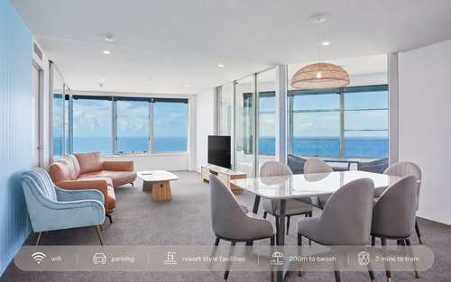 47th Floor Ocean view 3-bedroom with Parking 0 Serain Residences