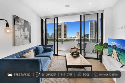 Modern 2BR Walking Distance to Beach with Parking 0 Serain Residences