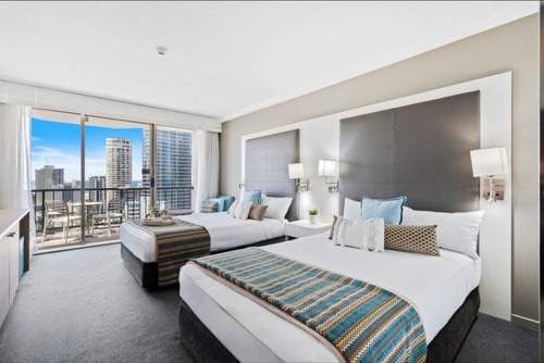 Cozy 2 Double-bed Hotel Room in Center Surfers 3 Serain Residences